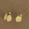 Wholesale Jewelry Heart Shape Zircon Copper And Titanium Steel Openable Photo Album Necklace Plated With Real Gold