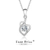 Wholesale Jewelry Heart Shaped Sterling Silver Mosan Diamond Pendant Necklace For Women