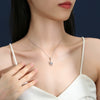 Wholesale Jewelry Heart Shaped Sterling Silver Mosan Diamond Pendant Necklace For Women