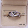 Wholesale Jewelry Heartshaped Amethyst Copper Ring Set With Zircon Platinumplated
