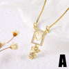 Wholesale Jewelry Heartshaped Copper Geometric Airplane Pendant Necklace With Electroplating
