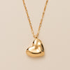 Wholesale Jewelry Heartshaped Copper Pendant Necklace Real Gold Plated