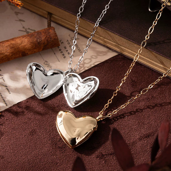 Wholesale Jewelry Heartshaped Copper Pendant Necklace With Gold Plated Electroplating For Women