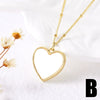 Wholesale Jewelry Heartshaped Pendant Copper Ochain Necklace Electroplating