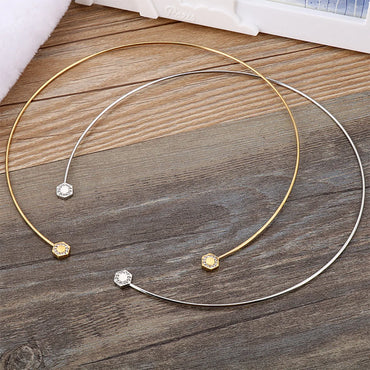 Wholesale Jewelry Hexagonal Stainless Steel Open Chocker Gooddiy