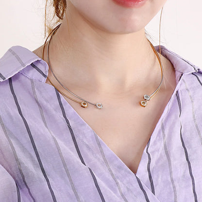 Wholesale Jewelry Hexagonal Stainless Steel Open Chocker Gooddiy