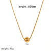 Wholesale Jewelry High Sense Geometric Stainless Steel And Titanium Steel Earrings And Necklace Set With Electroplating And Ochain