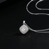 Wholesale Jewelry Highend Geometric Sugar Cube Sterling Silver Necklace With Diamonds