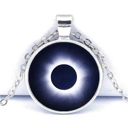 Hip-Hop Artistic Color Block Silver Plated Glass Zinc Alloy Wholesale Pendant Necklace