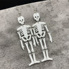 1 Pair Hip-Hop Funny Classic Style Skeleton Skull Printing Three-Dimensional Arylic Drop Earrings