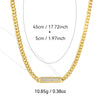 Wholesale Jewelry Hip Hop Heavy Industry Exaggerated Geometric Cuban Chain Necklace Copper Plated 14K Gold Set Zircon