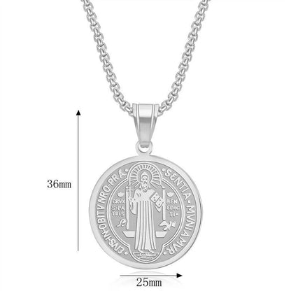 Wholesale Jewelry Hip-Hop Human Round 304 Stainless Steel Plating Pendant Necklace