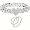 1PC Wholesale Jewelry Customized Hip-Hop Silver Full Diamond Name Letters Foot Chain Jewelry Women Luxurious Rock Personal Initials Letter Alloy Rhinestones Inlay Anklet Gold Jewelry