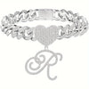 1PC Wholesale Jewelry Customized Hip-Hop Silver Full Diamond Name Letters Foot Chain Jewelry Women Luxurious Rock Personal Initials Letter Alloy Rhinestones Inlay Anklet Gold Jewelry