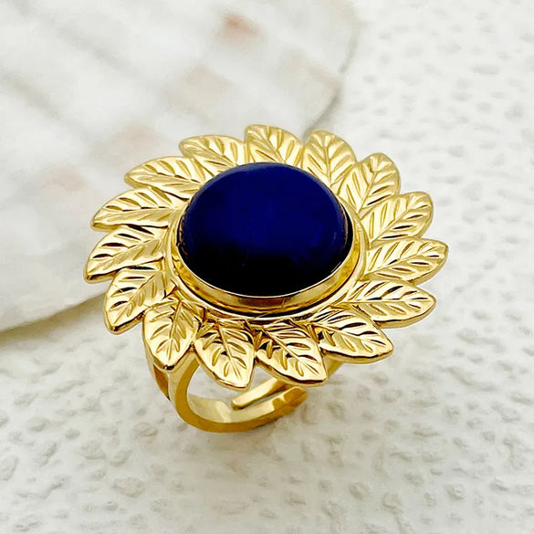 Wholesale Jewelry Hip-Hop Preppy Style Simple Style Triangle Heart Shape Ginkgo Leaf 304 Stainless Steel 14K Gold Plated Enamel Plating Hollow Out Rings