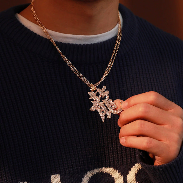 Wholesale Jewelry Hip Hop Punk Rivet Cross Pendant Necklace Alloy Stainless Steel Geometric Electroplating Unisex