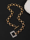 Wholesale Jewelry Hip Hop Punk Rivet Cross Pendant Necklace Alloy Stainless Steel Geometric Electroplating Unisex
