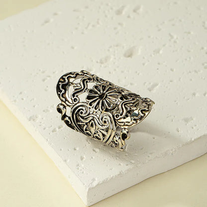 Wholesale Jewelry Hip-Hop Retro Flower Alloy Plating Rings