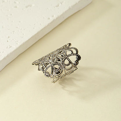 Wholesale Jewelry Hip-Hop Retro Flower Alloy Plating Rings