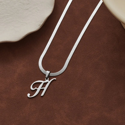 Wholesale Jewelry Hip-Hop Retro Punk Letter 201 Stainless Steel Pendant Necklace