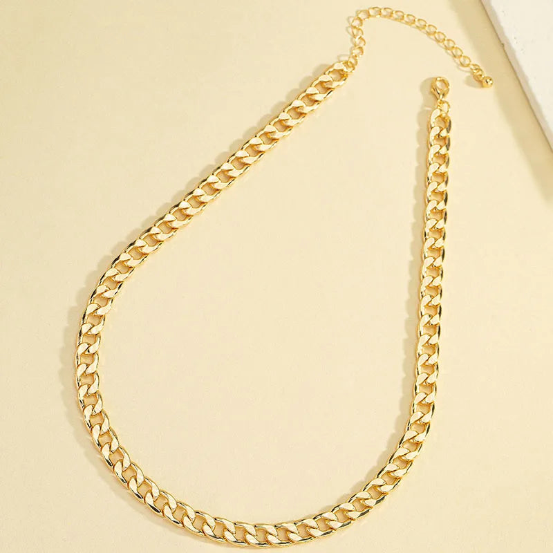 Wholesale Jewelry Hip-Hop Retro Simple Style Solid Color Alloy Necklace