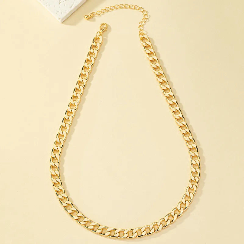 Wholesale Jewelry Hip-Hop Retro Simple Style Solid Color Alloy Necklace