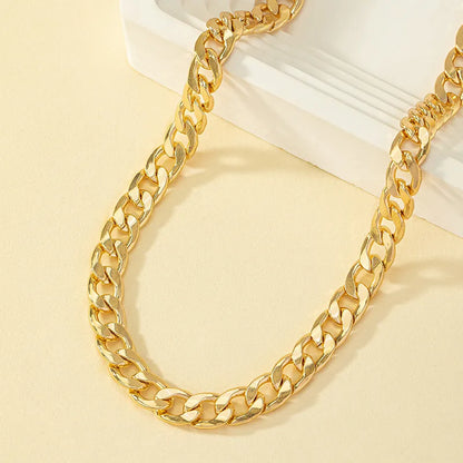 Wholesale Jewelry Hip-Hop Retro Simple Style Solid Color Alloy Necklace