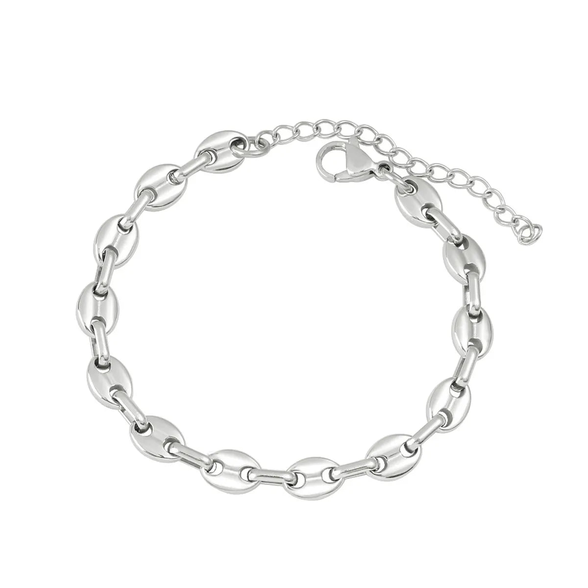 Wholesale Jewelry Hip-Hop Retro Solid Color 304 Stainless Steel Chain Bracelets Necklace