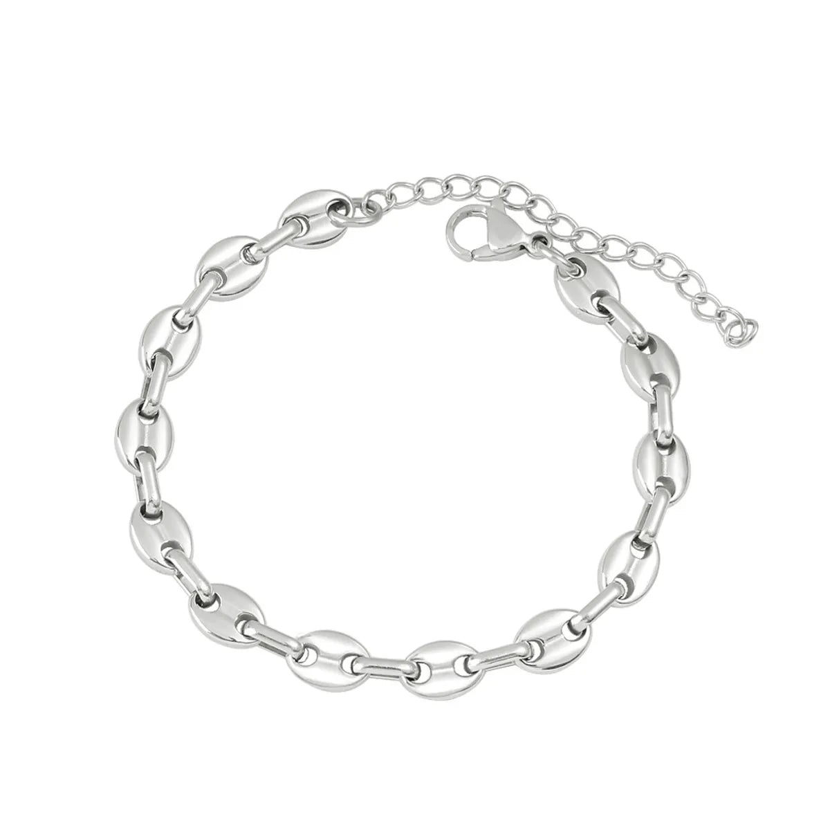 Wholesale Jewelry Hip-Hop Retro Solid Color 304 Stainless Steel Chain Bracelets Necklace