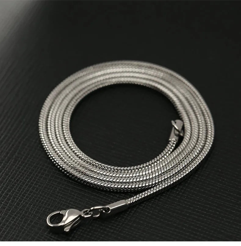 Wholesale Jewelry Hip-Hop Retro Solid Color 304 Stainless Steel Chain Necklace