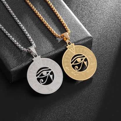 Wholesale Jewelry Hip-Hop Retro Solid Color 304 Stainless Steel Plating Pendant Necklace