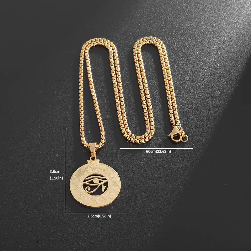 Wholesale Jewelry Hip-Hop Retro Solid Color 304 Stainless Steel Plating Pendant Necklace