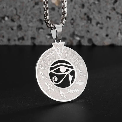 Wholesale Jewelry Hip-Hop Retro Solid Color 304 Stainless Steel Plating Pendant Necklace