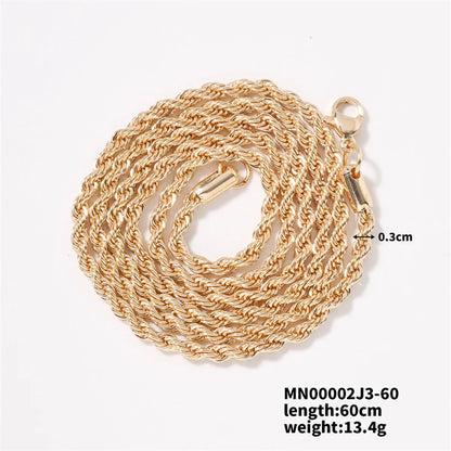 Wholesale Jewelry Hip-Hop Rock Cool Style Geometric 304 Stainless Steel K Gold Plated Necklace