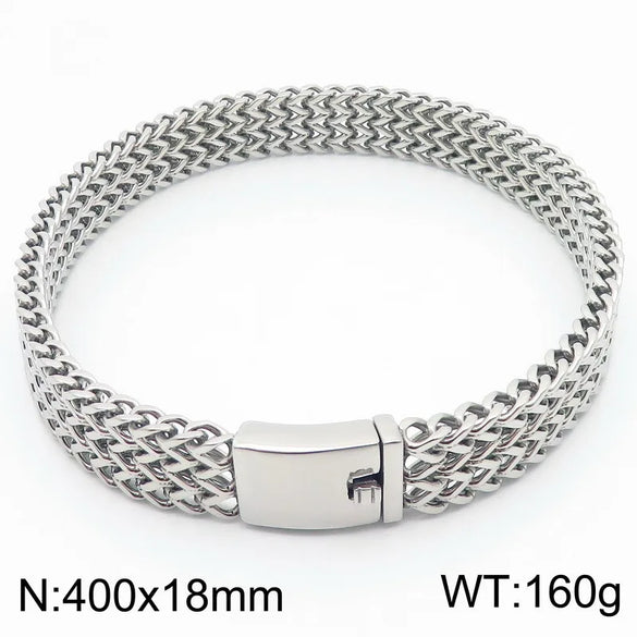 Wholesale Jewelry Hip-Hop Simple Style Geometric Solid Color 304 Stainless Steel 18K Gold Plated Necklace