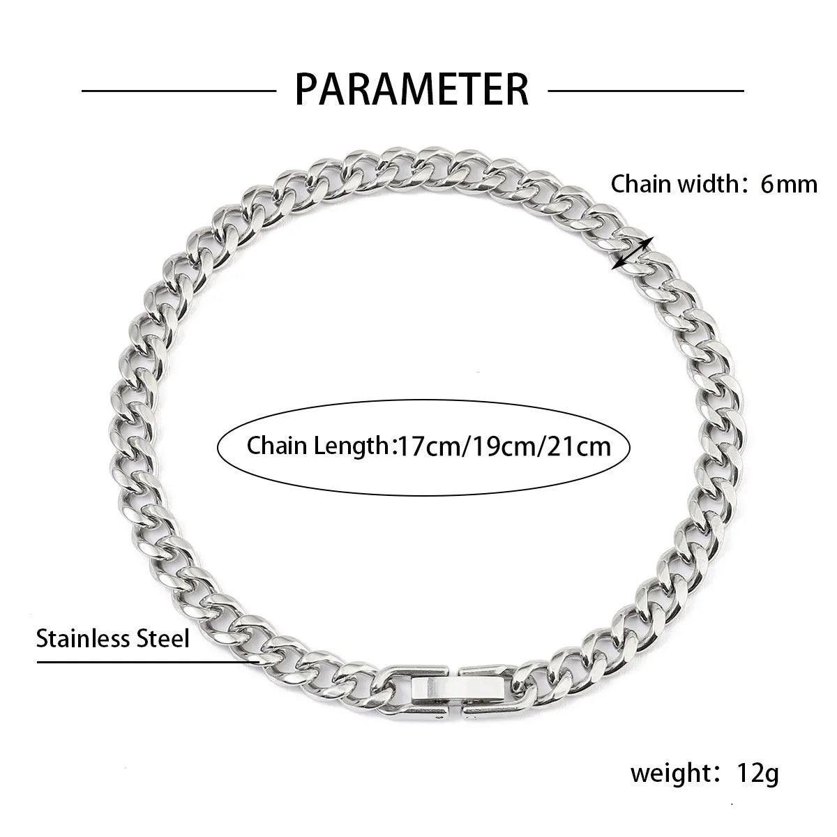 Wholesale Jewelry Hip-Hop Simple Style Solid Color 201 Stainless Steel Bracelets Necklace