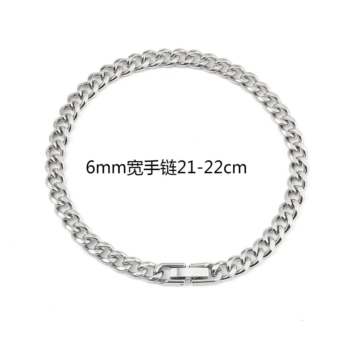 Wholesale Jewelry Hip-Hop Simple Style Solid Color 201 Stainless Steel Bracelets Necklace