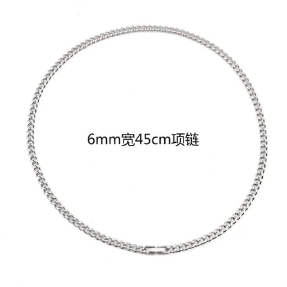 Wholesale Jewelry Hip-Hop Simple Style Solid Color 201 Stainless Steel Bracelets Necklace