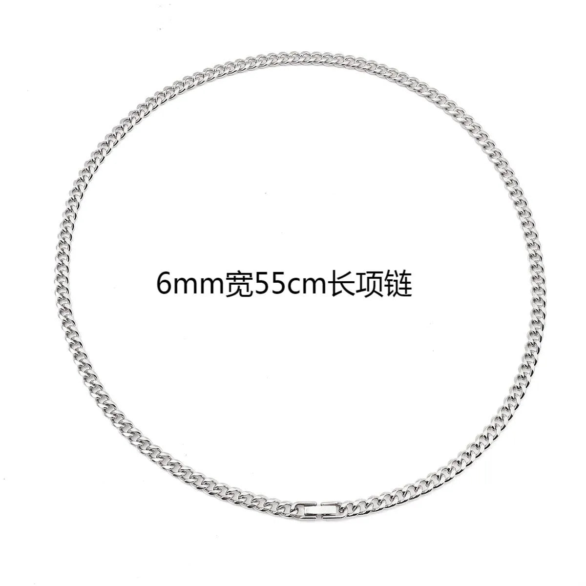 Wholesale Jewelry Hip-Hop Simple Style Solid Color 201 Stainless Steel Bracelets Necklace