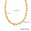 Wholesale Jewelry Hip-Hop Simple Style U Shape 304 Stainless Steel 18K Gold Plated Plating Bracelets Necklace Jewelry Set