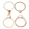 Wholesale Jewelry Hip Hop Snake Bone Chain Bar Bracelet Alloy Geometric Electroplating For Women