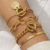 Wholesale Jewelry Hip Hop Snake Bone Chain Bar Bracelet Alloy Geometric Electroplating For Women