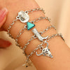 Wholesale Jewelry Hip Hop Snake Bone Chain Bar Bracelet Alloy Geometric Electroplating For Women