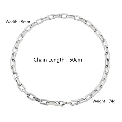 Wholesale Jewelry Hip-Hop Solid Color 201 Stainless Steel Bracelets Necklace