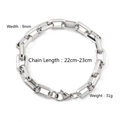 Wholesale Jewelry Hip-Hop Solid Color 201 Stainless Steel Bracelets Necklace