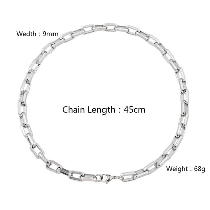 Wholesale Jewelry Hip-Hop Solid Color 201 Stainless Steel Bracelets Necklace