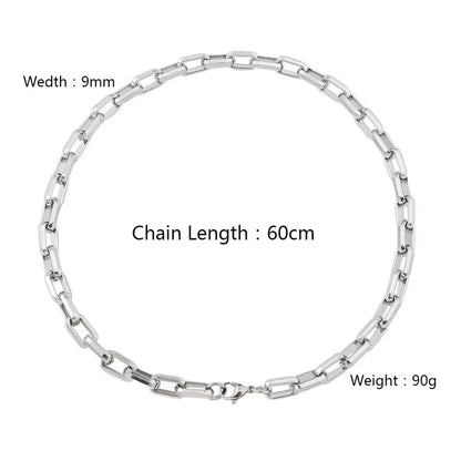 Wholesale Jewelry Hip-Hop Solid Color 201 Stainless Steel Bracelets Necklace