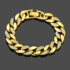 Wholesale Jewelry Hip Hop Style Alloy Geometric Electroplated Unisex Diamond Cuban Chain Bracelet