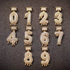 Wholesale Jewelry Hip Hop Style Copper Inlaid Zircon Letter And Number Pendant Necklace With Electroplating