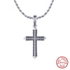 Wholesale Jewelry Hip Hop Style Cross Silver 925 Silver Electroplated Twist Chain Pendant Necklace For Men